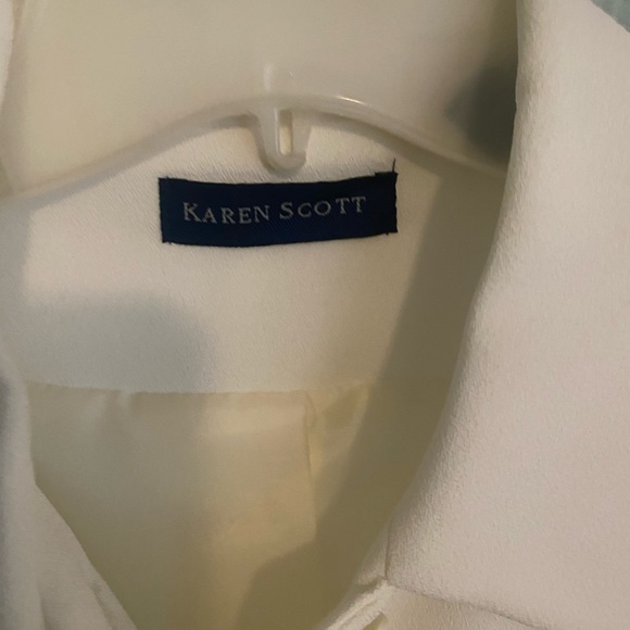 Vintage Karen Scott White Coat Size 8 - Picture 5 of 5